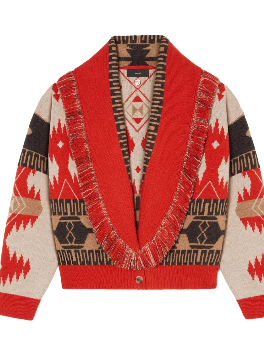 Women jacquard bomber cardigan Icon Alanui 0427